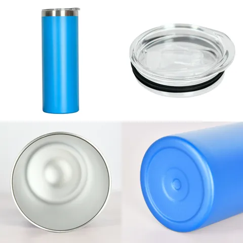 Modern Stainless Steel Vacuum Insulated Skinny Tumbler With Clear Lid Large Capacity Portable Coffee Travel Cup For Hot Cold Drinks