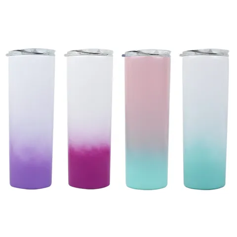 Modern Stainless Steel Vacuum Insulated Skinny Tumbler With Clear Lid Large Capacity Portable Coffee Travel Cup For Hot Cold Drinks