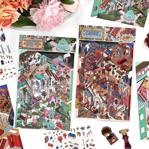 Adesivi Decorativi Per Scene PET Plastica Cartone 2.5D Visuale Grande Formato Micro Paesaggio DIY Scrapbooking