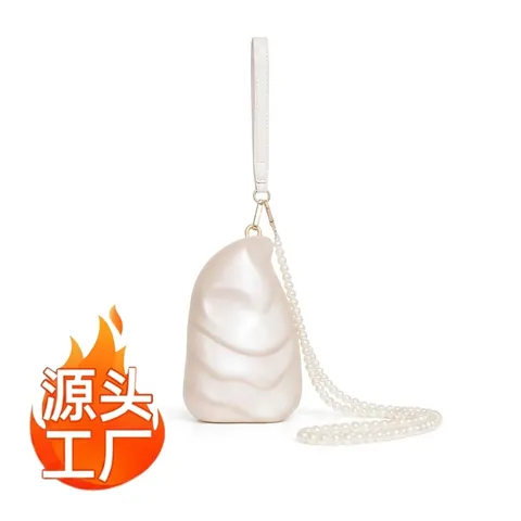 Schalenförmige Acryl Abendtasche Mit Künstliche Perlenkette Perlmutt Clutch Umhängetasche Für Damen Hochzeit Bankett Party