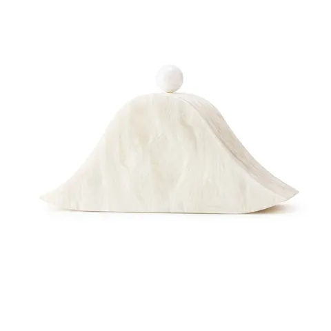 Acrylic Shell Shape Evening Clutch Bag Tortoiseshell Marble Pattern Artificial Pearl Clasp Wedding Party Handbag