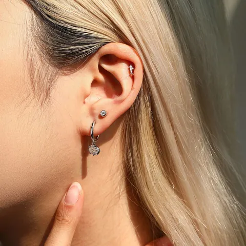 Boucles d'Oreilles Clous en Moissanite Couleur D Argent Sterling 925 pour Femmes Design Requin Unique Fermoir à Vis Bijoux Piercing Certificat GRA