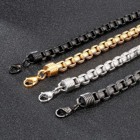 Minimalistische Heren Titaniumstaal Box Ketting Armband Woon-werkverkeer Stijl Roestvrijstalen Armband Voor Dagelijkse Sieraden Accessoires