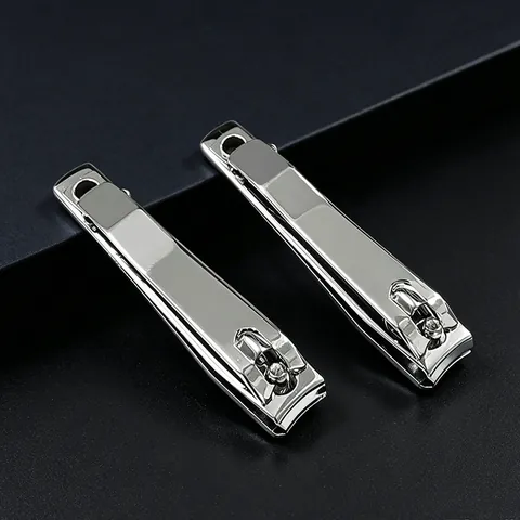 Stainless Steel Nail Clipper With Nail File Large Portable Anti Splash Fingernail Clippers Manicure Tool
