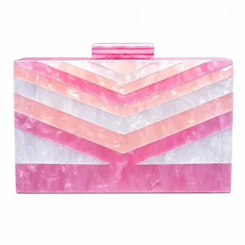 Acryl Abend Clutch Tasche Marmor Textur Chevron Patchwork Hard Shell Box Tasche Mit Goldener Kette Für Damen Retro Party