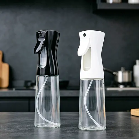 Pulverizador Aceite Botella Plástico Transparente Tipo Prensa Niebla Para Cocina Barbacoa Freidora Aire Recargable