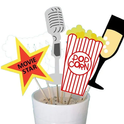 Film Thema Fotobooth Rekwisieten Hollywood Feest Decoraties Papier Snor Lippen Bril Verjaardag Bruiloft Viering