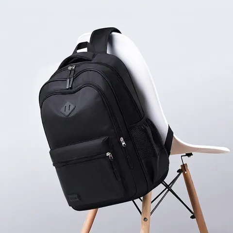 Duurzame Oxford Stof Grote Capaciteit Schoolrugzak Voor Tieners Studenten Waterdicht Lichtgewicht Minimalistisch Casual Zwart Daypack Reistas