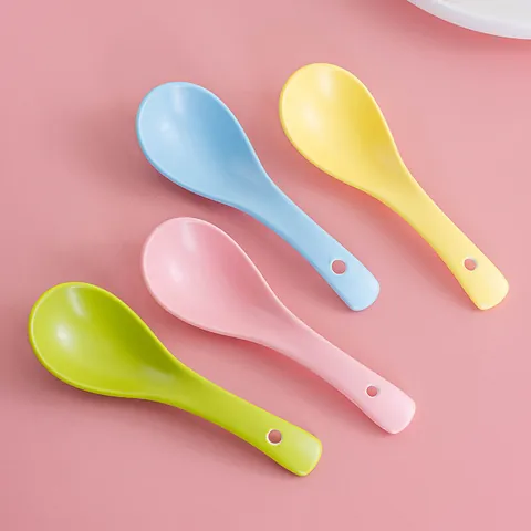 Ceramic Nordic Matte Soup Spoon Colorful Macaron Porcelain Dessert Spoon With Hanging Hole Tableware Dinnerware Kitchen Utensil Home Accessories