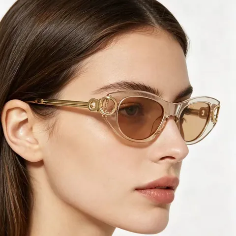 Lunettes De Soleil Ovales Pour Femmes Hommes Mode Vintage Punk Style Plastique Métal Cadre Protection UV Streetwear