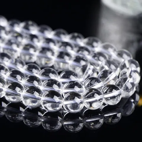 Bergkristall Perlen Rund Facettiert Matt Transparent Kristall Für DIY Schmuckherstellung Armbänder Halsketten
