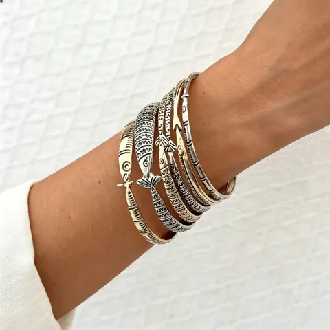 Bohemian Alloy Bracelets Bangles Assortment For Women Vintage Gold Silver Color Heart Star Lock Key Charm Open Bangle Rhinestone Pearl Beaded Woven Jewelry Assortment