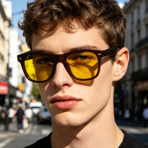 Classic Square Wellington Polarized Sunglasses Men Women Vintage Rivet PC Frame HD Night Vision Driving Glasses UV400 2140
