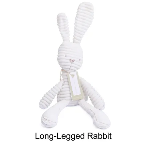 High Quality Long Legged Bunny Plush Toy For Baby Coral Corduroy Soothing Rabbit Stuffed Animal Soft Sleep Companion Doll