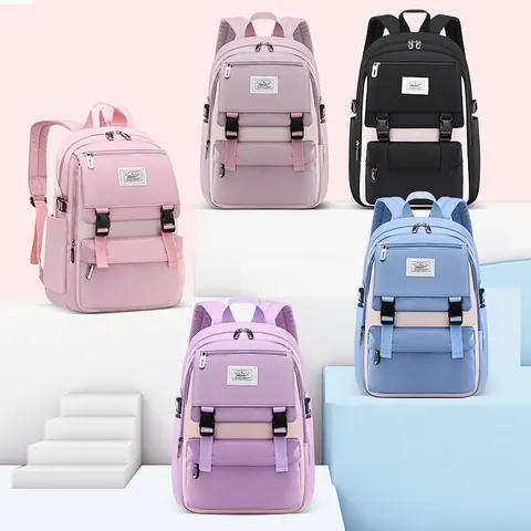 ZMBABY Lichtgewicht Studenten Schoolrugzak Waterdicht Nylon Kinderen Dubbele Schoudertas Voor Jongens Meisjes Dagelijkse Reisrugzak