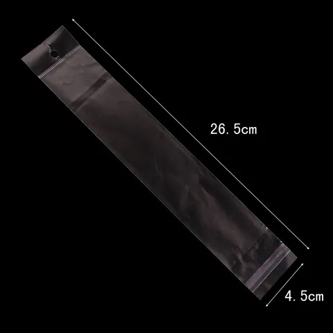 Transparent Plastic Self Sealing Packaging Bags With Hanging Hole Clear OPP Adhesive Bags For Jewelry Stationery Cutlery