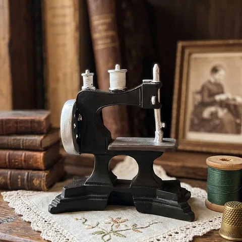 Vintage Nähmaschine Modell Harz Handwerk Ornament Retro Industrie Stil Desktop Dekoration Für Café Büro Haus