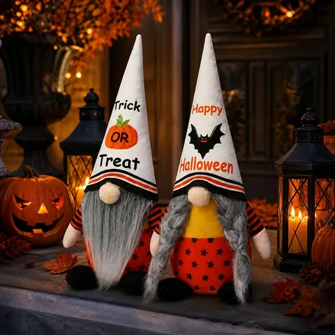 Halloween Zwerg Plüsch Deko Trick Or Treat Happy Halloween Gesichtsloser Alter Mann Puppe Ornament Home Party Tischdeko
