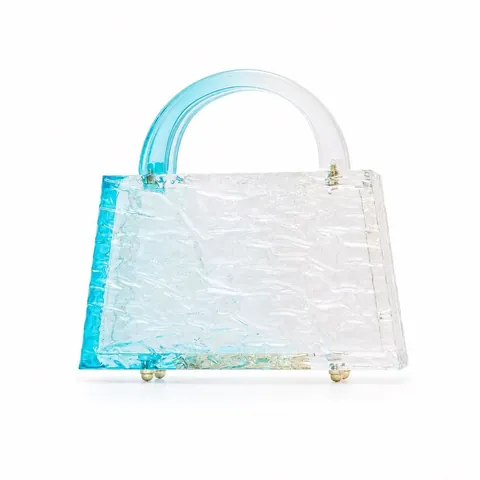 Women Acrylic Evening Bag Gradient Transparent Bubble Texture Fashion Trendy Handbag Magnetic Closure Clutch