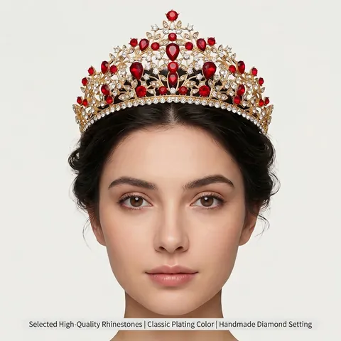 Barock Luxus Strass Braut Krone Gold Silber Galvanisiert Hochzeit Tiara Für Damen Geburtstag Party Pageant Haarschmuck