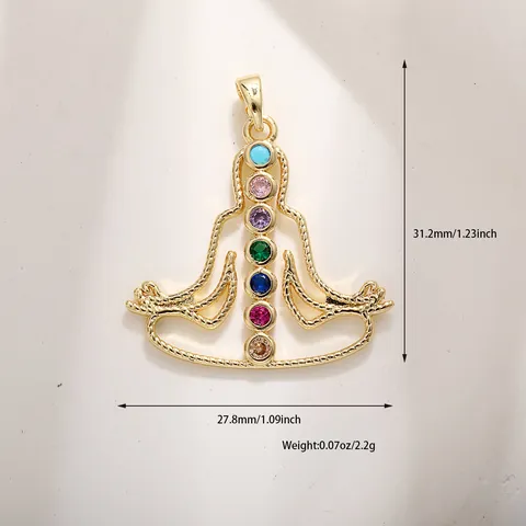 Horseshoe Pendant Copper Gold Plated With Colorful Zircon DIY Jewelry Making Charm Accessory Trendy Women