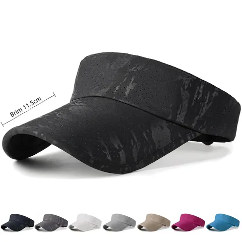 Visière de Soleil en Mesh à Séchage Rapide Pour Femmes Hommes Camouflage Sport de Plein Air Course Tennis Golf Réglable Respirant