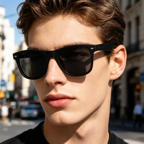 Men Square Polarized Sunglasses TAC Lens UV400 Protection PC Frame Retro Fashion Outdoor Driving Eyewear