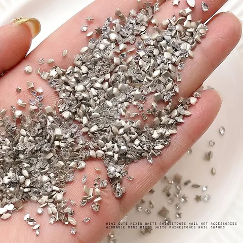 Mini Decorazioni Per Nail Art In Zircone Strass A Fondo Piatto Smussato Per Manicure Fai Da Te Forme Miste Gemme Colorate