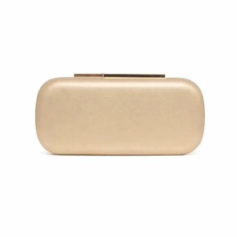 Elegante Goldene Hartschalen Abendtasche Metallkette Damen Party Hochzeit Bankett Luxus Rechteckige Box Tasche