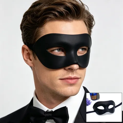 Masque De Mascarade Demi-Masque Rétro Masque Pour Les Yeux En Plastique Avec Ruban Pour Halloween Fête Costume Bal Adulte Style Vintage