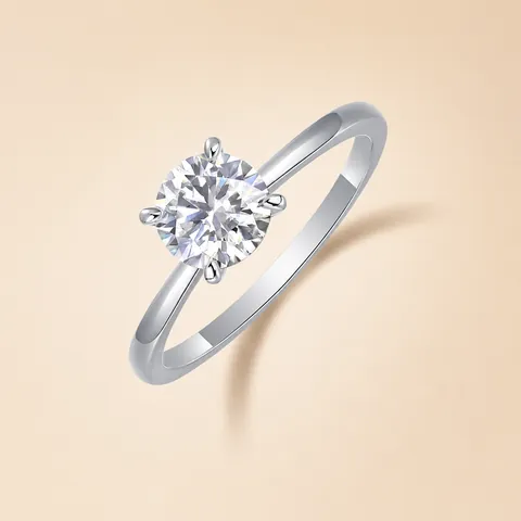 Minimalist 925 Sterling Silver Moissanite Solitaire Ring For Women Four-Claw Inlaid Engagement Wedding Luxury Finger Ring