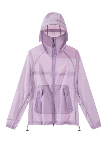 Unisex UPF50+ Capuchon Zonbeschermingsjas Dun Ademend Winddicht Outdoor Wandelen Fietsen Vissen Lichtgewicht Nylon Jas