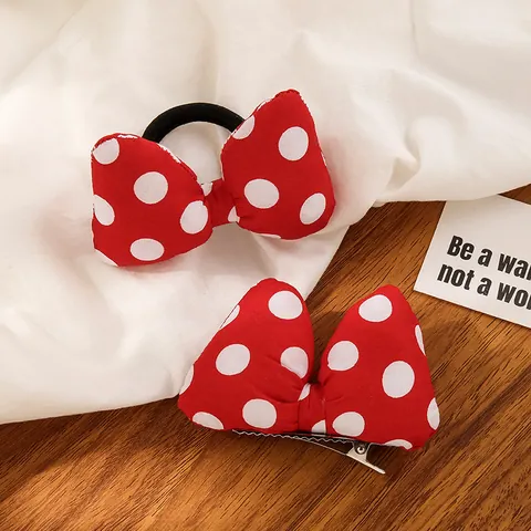 Rote Weiße Polka Dot Bogen Haarclip Süße 3D Stoff Schmetterling Haarnadel Süßer Kopfschmuck Für Damen Mädchen Haar Accessoires