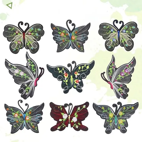 Pink Series Embroidery Patches Heart Bow Lightning DIY Iron-on Sew-on Applique For Clothing Jeans Bags Decoration Patch