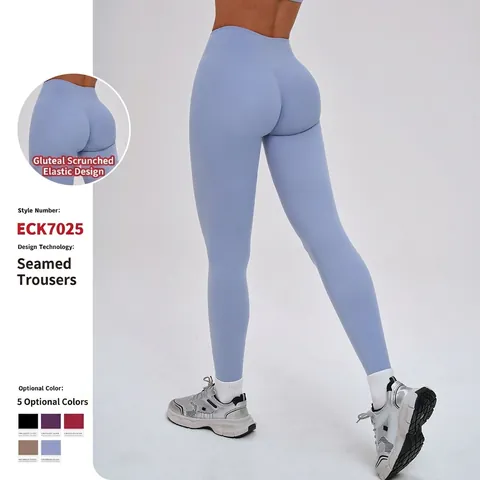 Dames Yoga Leggings Hoge Taille Geborsteld Nylon Spandex Buikcontrole Billen Lifting Naadloos Fitness Sportbroek