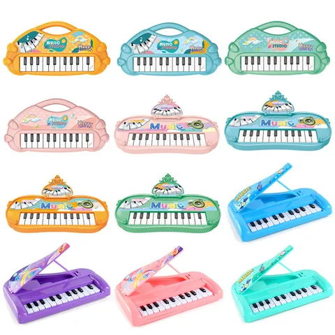 Pianoforte Elettronico per Bambini 13 Tasti Tastiera Musicale Educativa Portatile Design Corona Mini Pianoforte Strumento Musicale per Bambini Piccoli