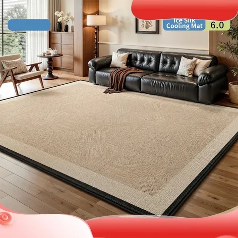 IJsSatijn Koelend Tapijt Woonkamer Modern Minimalistisch Ademend Vloermat Antislip Huisdierbestendig Antibacterieel