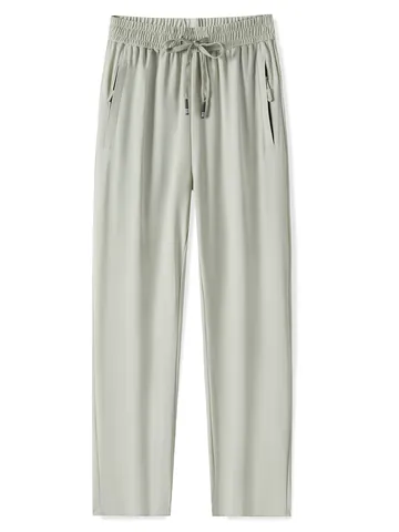 Unisex Ice Silk Quick Dry Sport Pants Lightweight Breathable UV Protection Jogger Straight Leg Casual Running Trousers