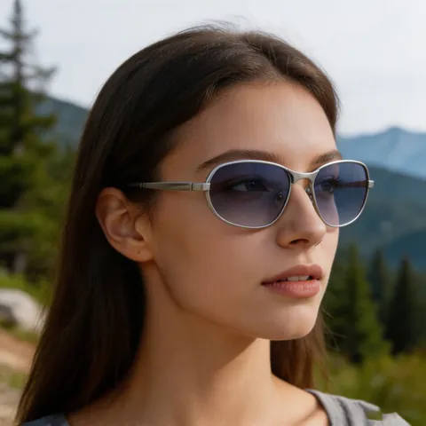Occhiali Da Sole Cat Eye Donna Montatura Metallo UV400 Lenti PC Moda Tendenza Viaggio All Aperto