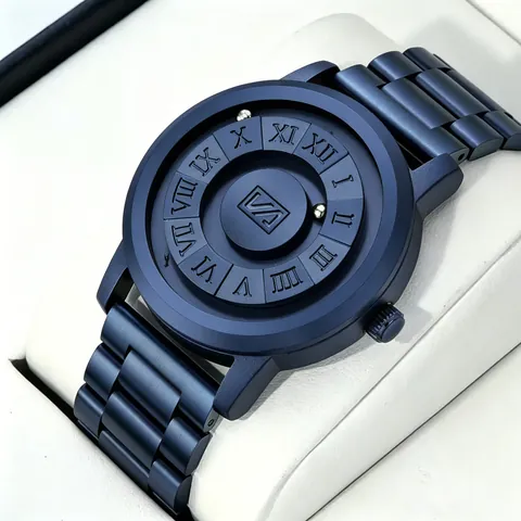 Orologio al Quarzo da Uomo a Levitazione Magnetica Con Display a Due Sfere Magnetiche Senza Lancette Impermeabile in Acciaio Inossidabile