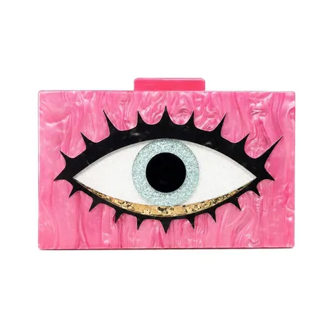 Evening Clutch Tasche Acryl Evil Eye Marmormuster Hartschale Handtasche Umhängekette Party Hochzeit Für Damen