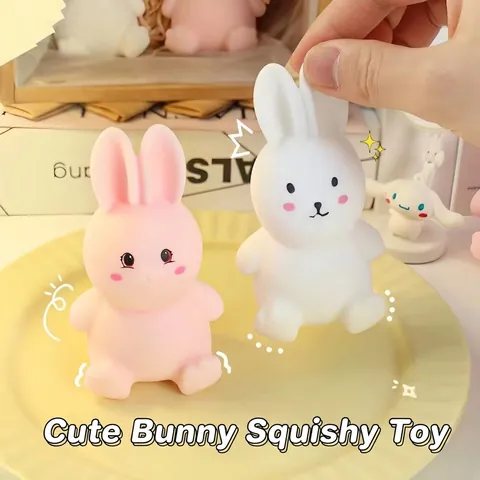 Cute Rabbit Pinch Toy Stress Relief Slow Rebound Squishy Rabbit Squeeze Toy For Adults Kids Healing Stress Relief Gift
