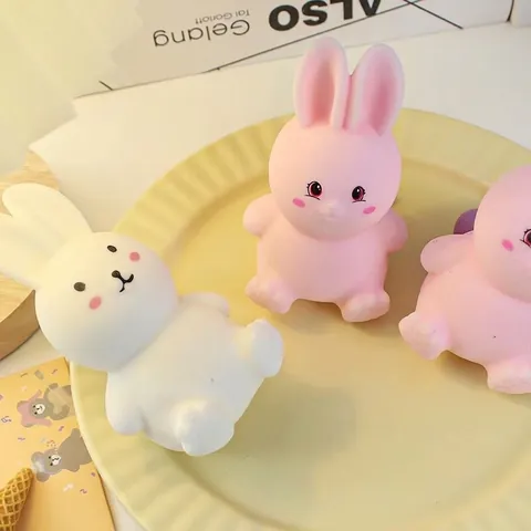 Cute Rabbit Pinch Toy Stress Relief Slow Rebound Squishy Rabbit Squeeze Toy For Adults Kids Healing Stress Relief Gift