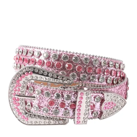 Cintura di Lusso con Strass Donna Stile Western Y2K in Pelle PU Per Jeans Festa Accessori Moda Punk