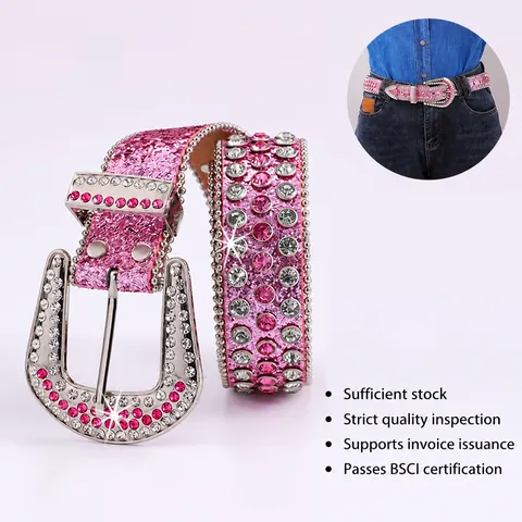 Cinturón de Lujo con Diamantes de Imitación para Mujer Estilo Western Y2K Cuero PU Para Jeans Fiesta Accesorios de Moda Punk