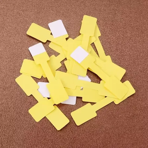 Jewelry Price Tags Self Adhesive Blank Labels For Rings Necklace Glasses Cardboard Display Kraft Paper Multicolor
