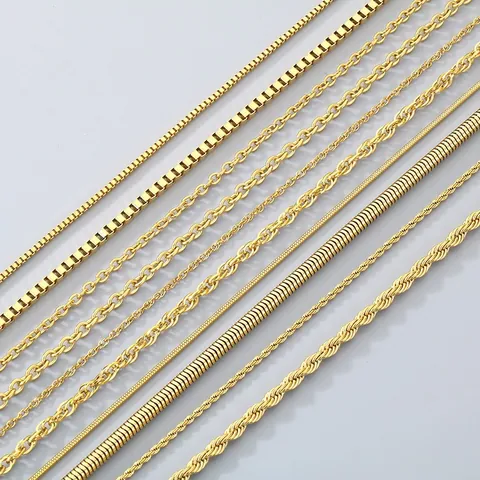 Edelstahlkette Nur Ohne Anhänger Für Herren Damen Minimalistisch Vergoldet Versilbert O Box Twisted Snake Ersatzkette Schmuck