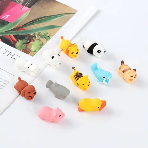 Cute Cartoon Animal Cable Protector Durable PVC Data Line Saver For Smartphone USB Charging Cable Anti-Break Protective Cover