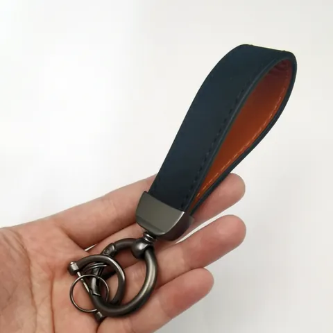 Universal PU Leather Keychain For Car Keys Metal Zinc Alloy Key Ring For Men Women Multi Colors Minimalist Key Accessory