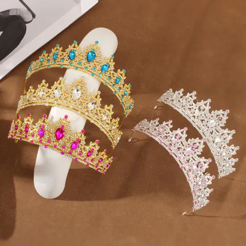 Kristall Braut Krone Tiara Für Hochzeit Geburtstag Party Strass Legierung Haar Zubehör Prinzessin Kopfschmuck Für Damen Mädchen